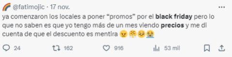 Comentarios comunes en el Black Friday