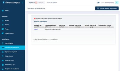 Trámites académicos SmartCampus Trámites académicos SmartCampus